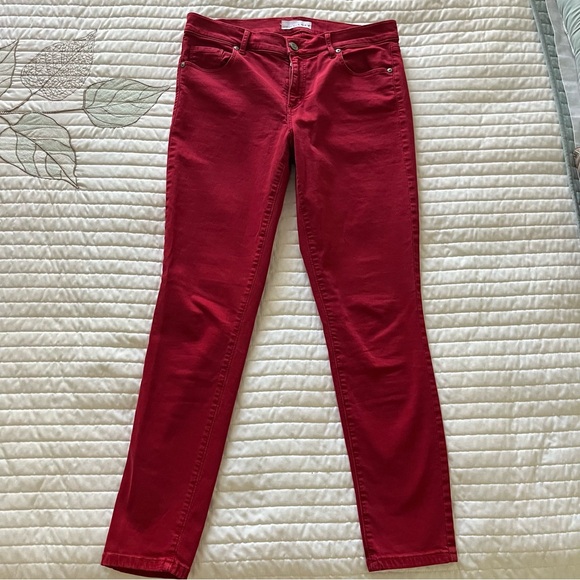 Loft Red Modern Skinny Crop Women's Jeans - Size 8 - Picture 5 of 7